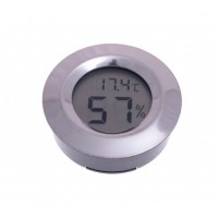 Термо-Ги грометр цифровой круглый, серебро