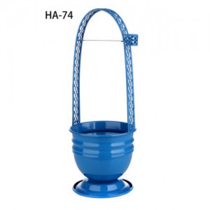 Корзина для угля цветная HA-74 (голубая)