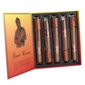 Подарочный набор сигар Gurkha Grand Reserve Robusto Natural Tubos*5