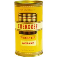 Сигариллы Cherokee Wood Tip Vanilla №3 туба 25 шт.