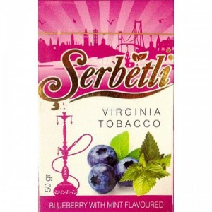 Кальянный табак Serbetli Blueberry with Mint Flavoured, 50гр.