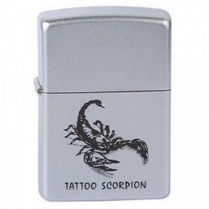 Зажигалка Zippo 205 Tattoo Scorpion Satin Chrome