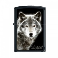 Зажигалка Zippo Z28303 White Wolf Black Matte